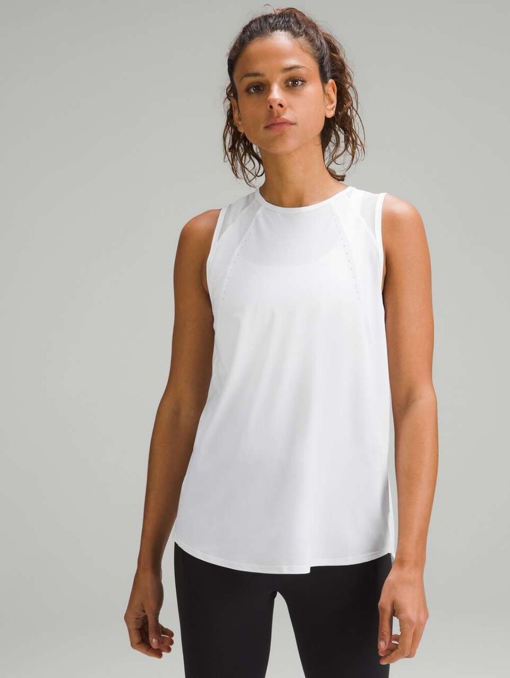 Lululemon Athletica White Sleeveless Athletic Tank Size 8